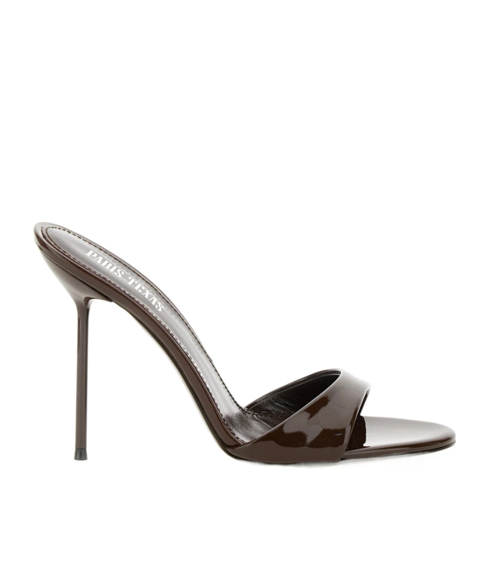 Paris Texas 'lidia' Brown Mules With Stiletto Heel