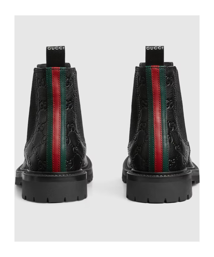 Shop Gucci Super Watch Ankle Boots In Gray