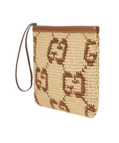 Gucci Gg Pouch In Natural Brown