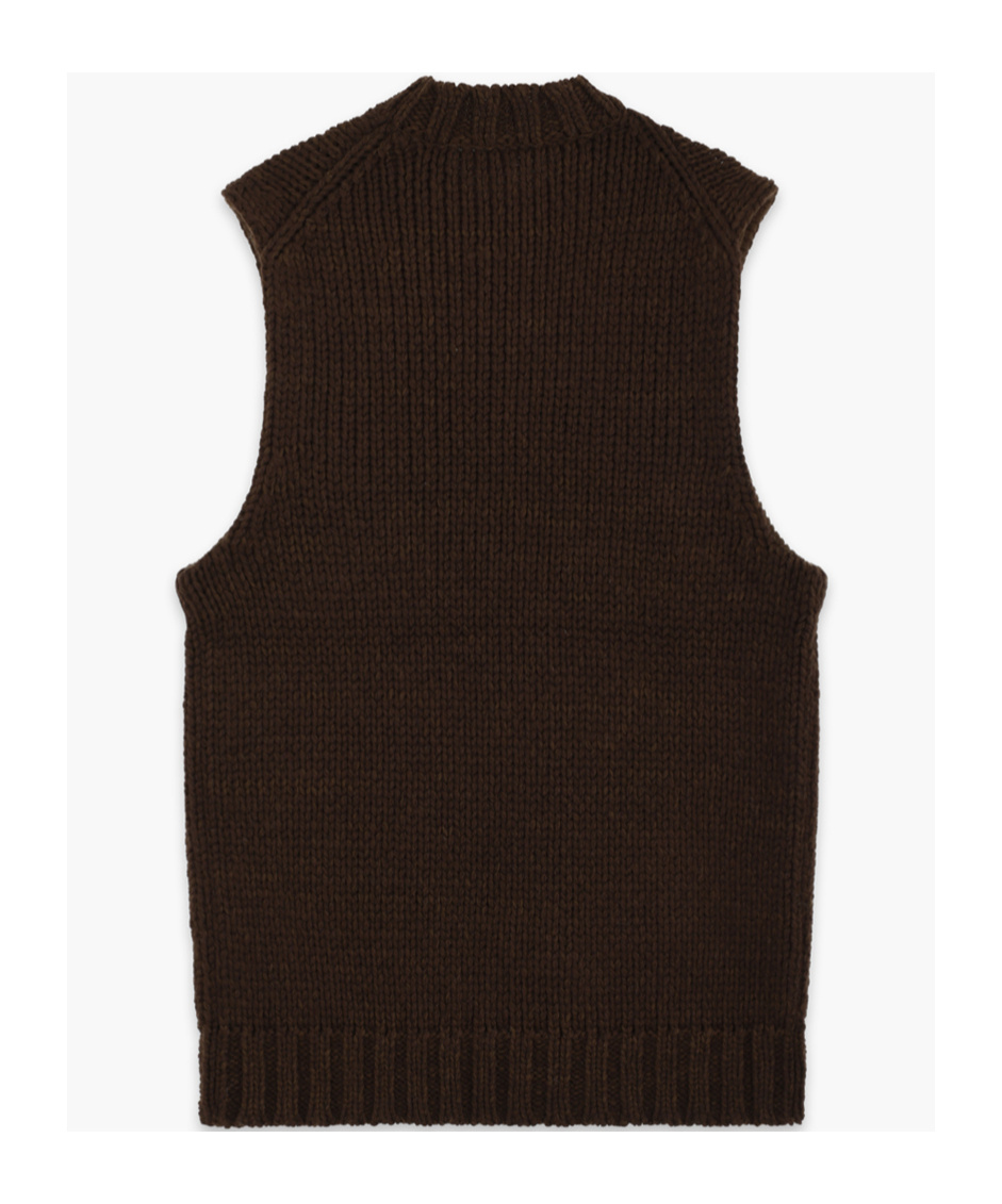 Shop We11 Done Sleeveless Wool Sweater In Black