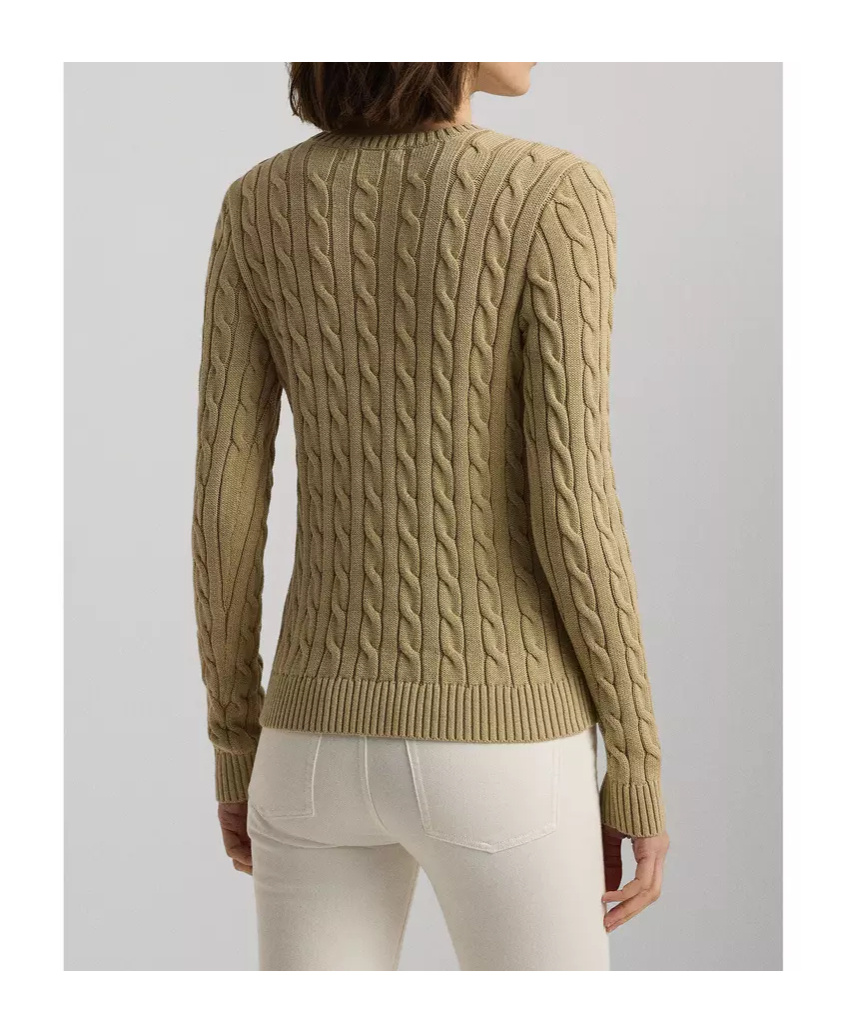 Polo Ralph Lauren Sweater With Embroidered Logo In Nude