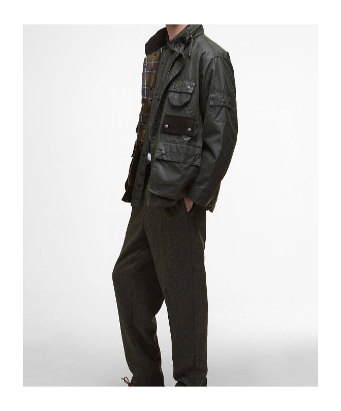 Barbour Editor Waxed Jacket In Black