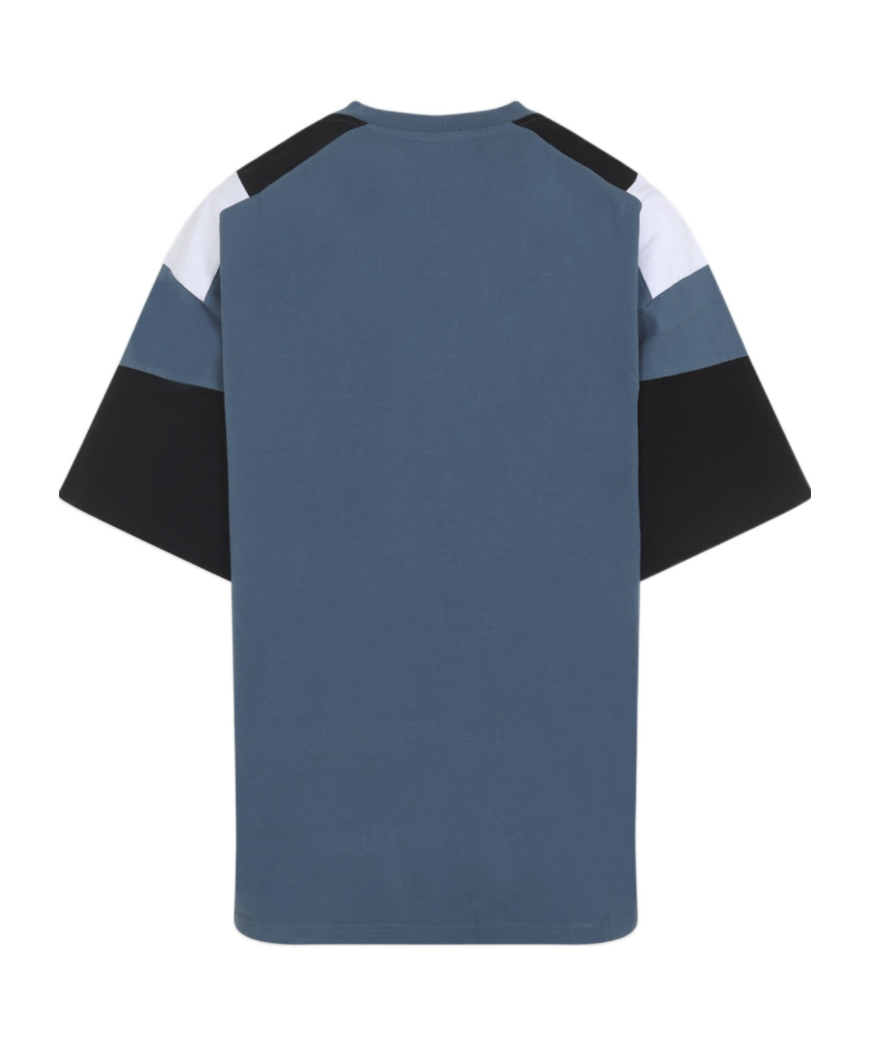 Martine Rose Blue Agean Cotton Oversized Panelled T-shirt In Blue