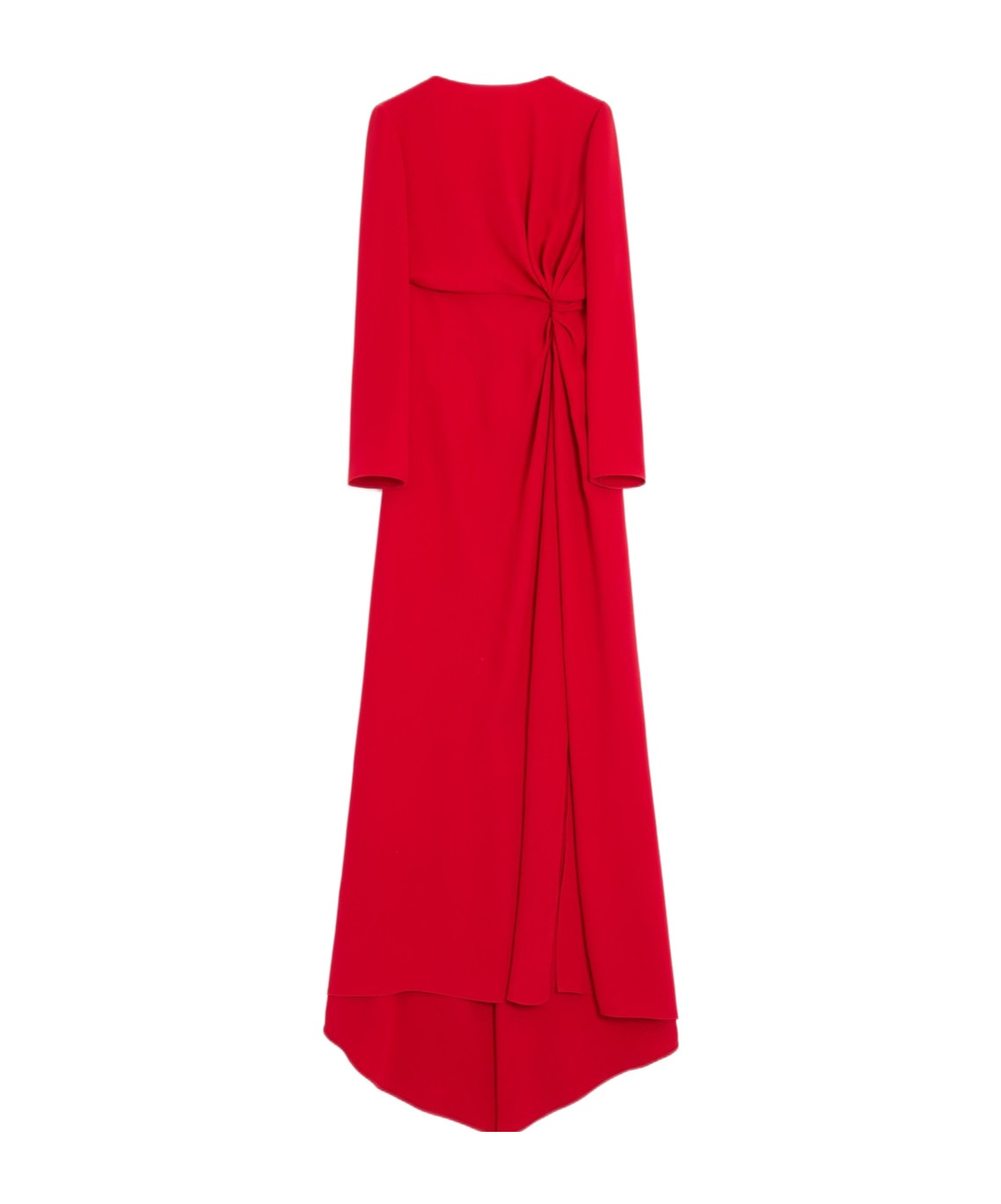 Valentino Cady Couture Ruched Maxi Dress In Red