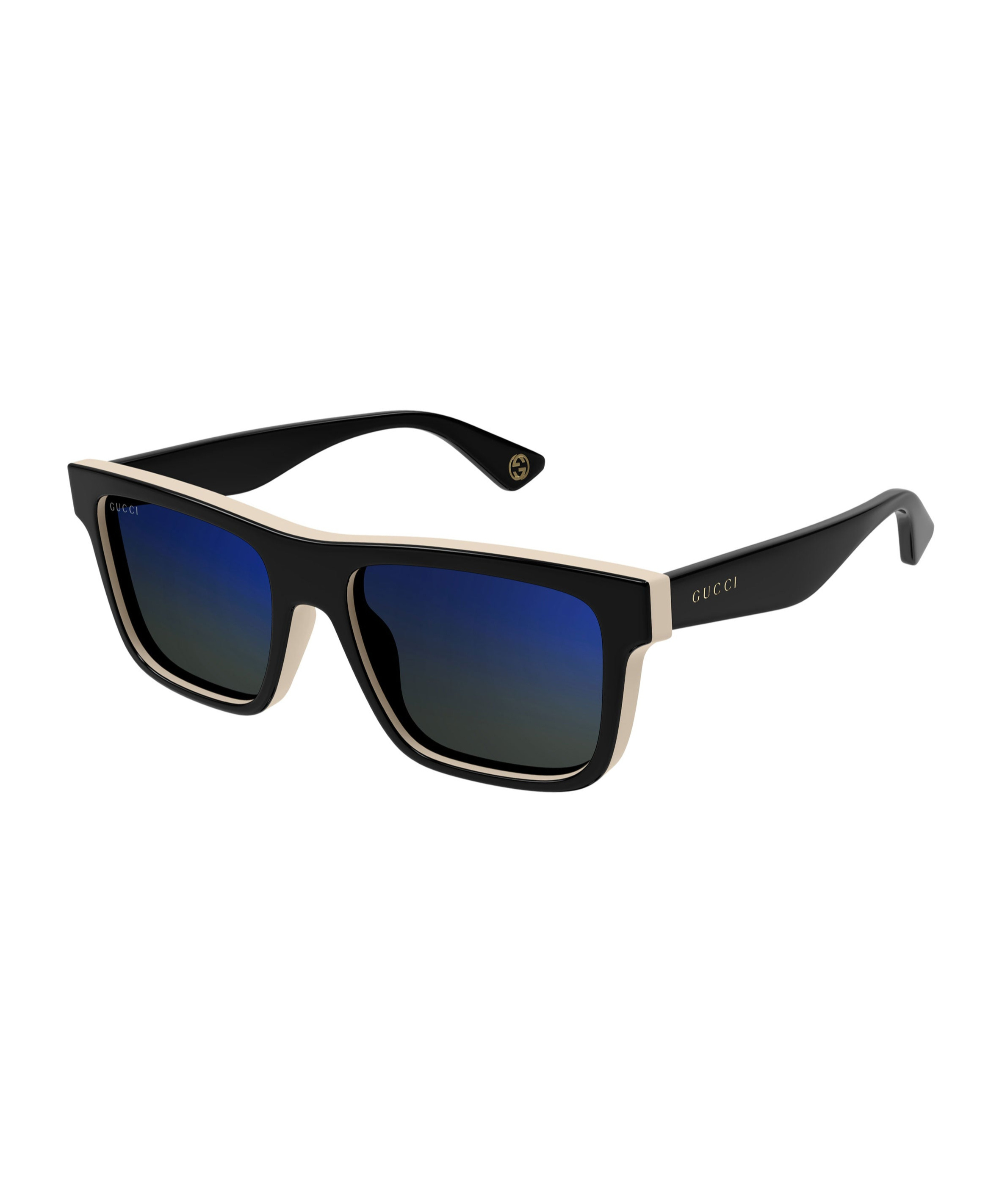 Gucci Rectangle-frame 'black' Sunglasses In Black
