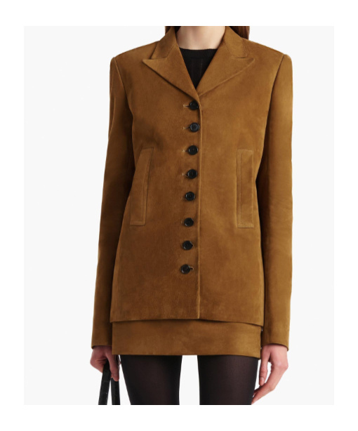 Khaite Suede Jacket In Brown