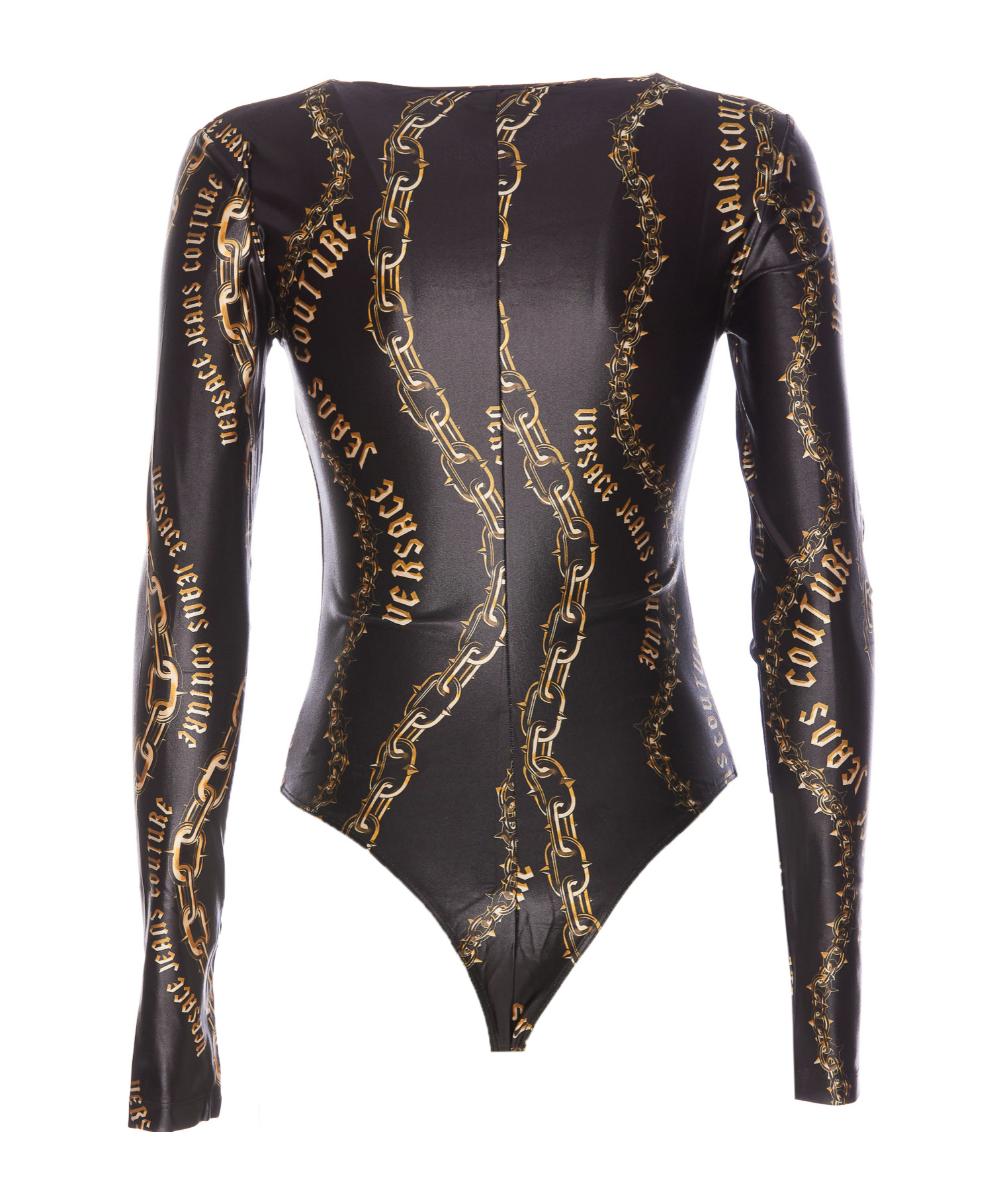 Versace Jeans Chain Couture Bodysuit In Black