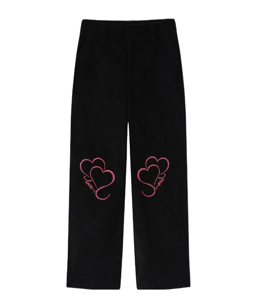 Marissa Chiara Belt Loop Casual Pants In Black
