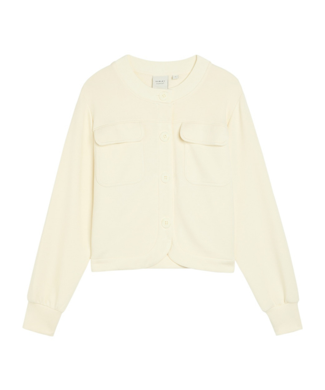 Varley Comfortable Knit Cardigan In White