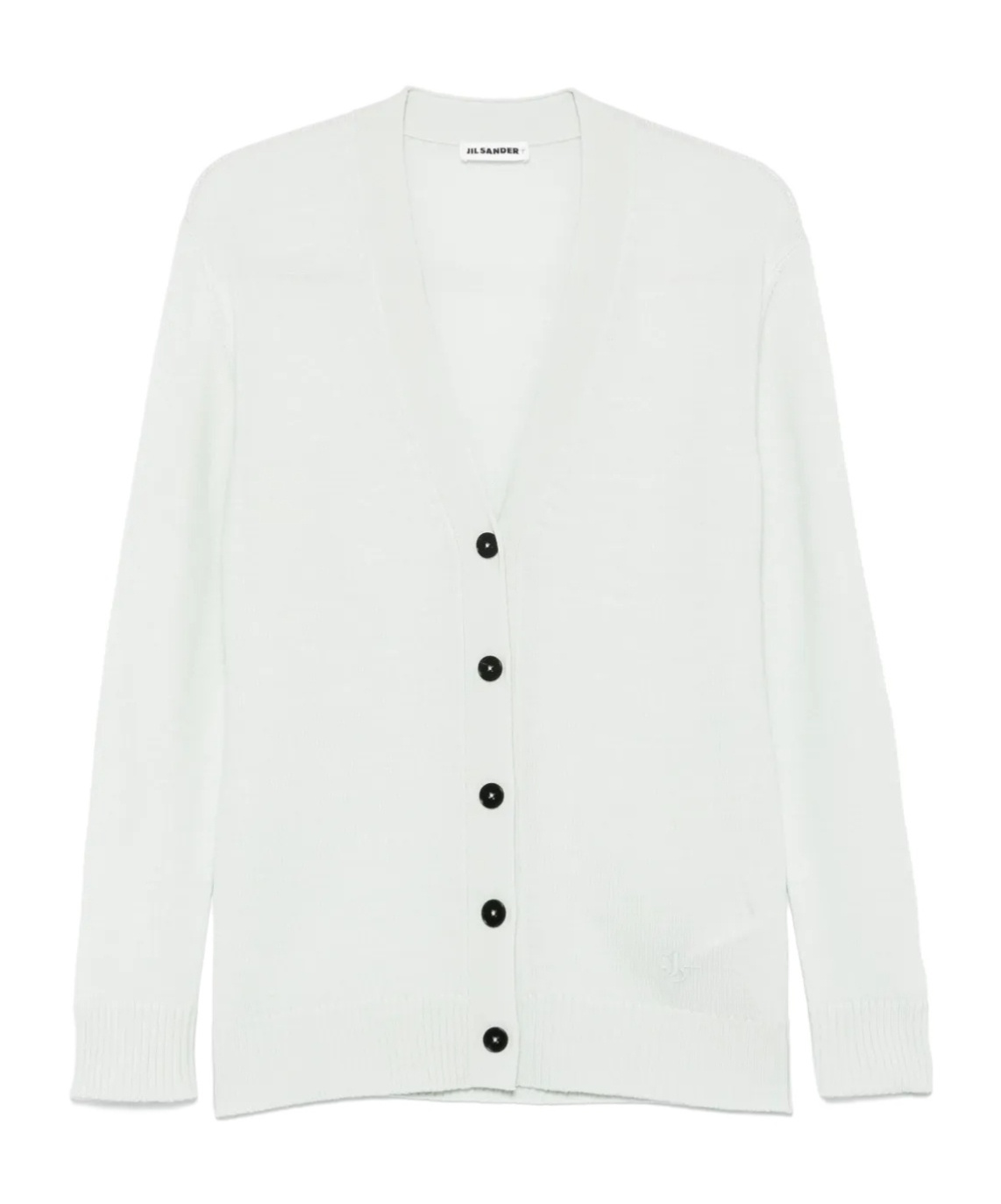 Jil Sander Logo-embroidered Cardigan In Pastel Green