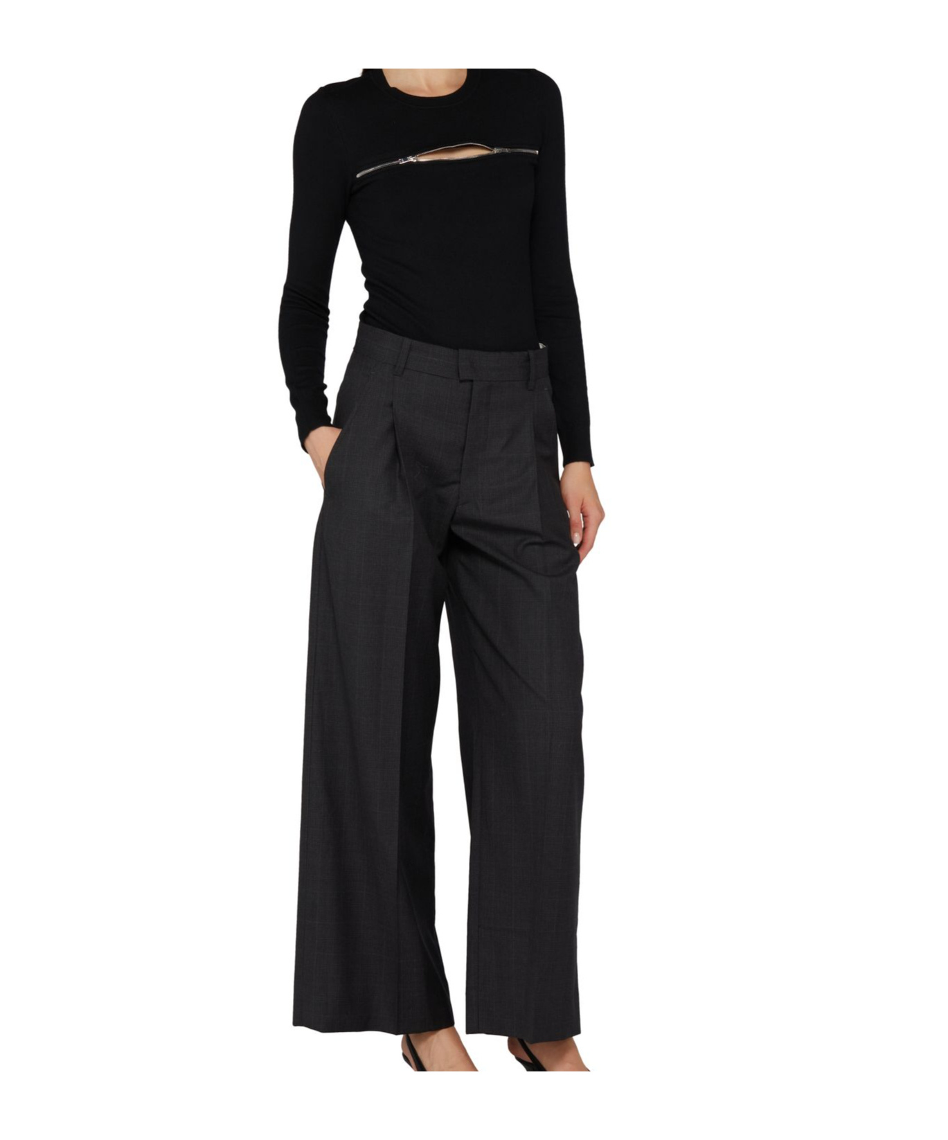 Isabel Marant Belt Loops Slacks In Black