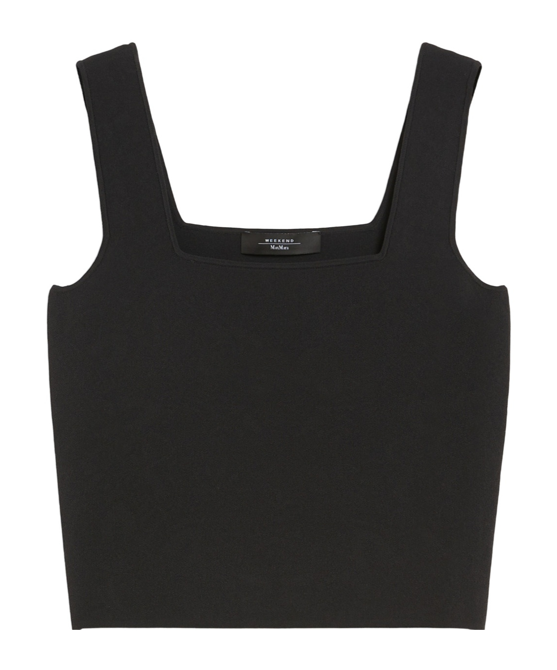 Weekend Max Mara Sleeveless Cropped Knitwear Square Neckline In Black