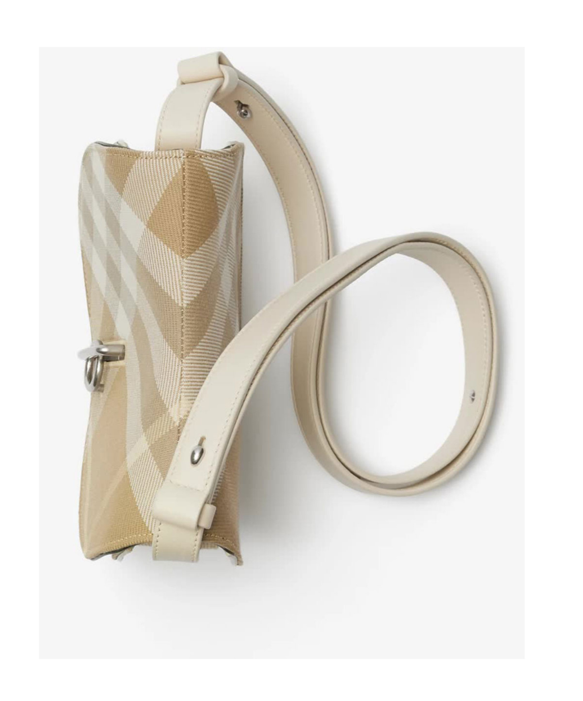 Burberry Rocking Horse Check-pattern Crossbody Bag In Nude