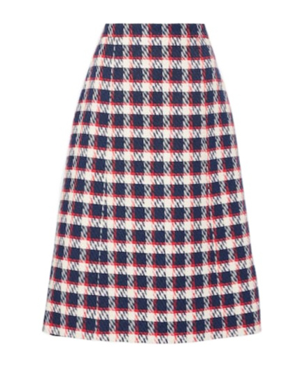 Carolina Herrera Tweed Midi Skirt In Multicolor