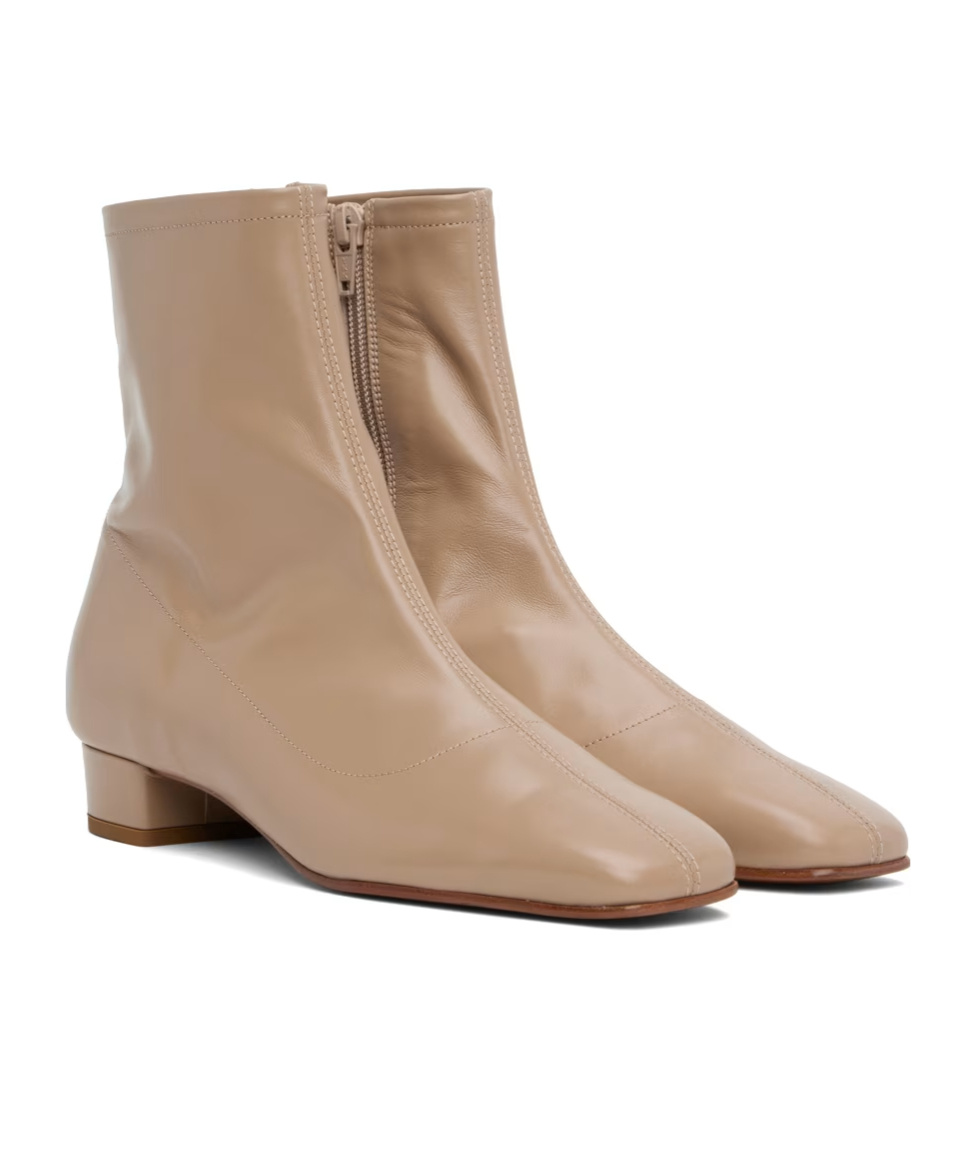 By Far Taupe Este Boots In Nude