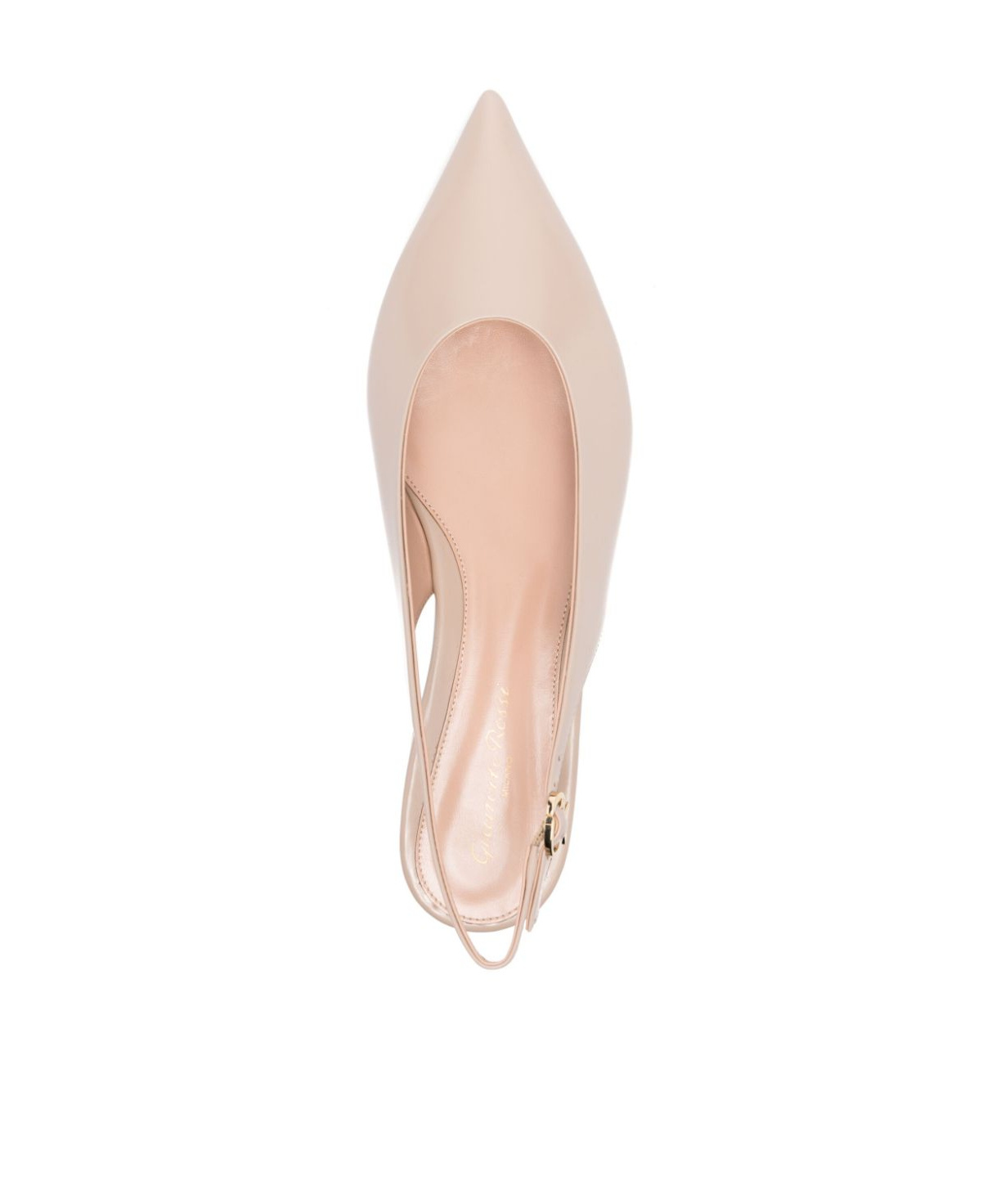 Gianvito Rossi Lindsay 20 Patent Leather Slingback Ballet Flats In Nude