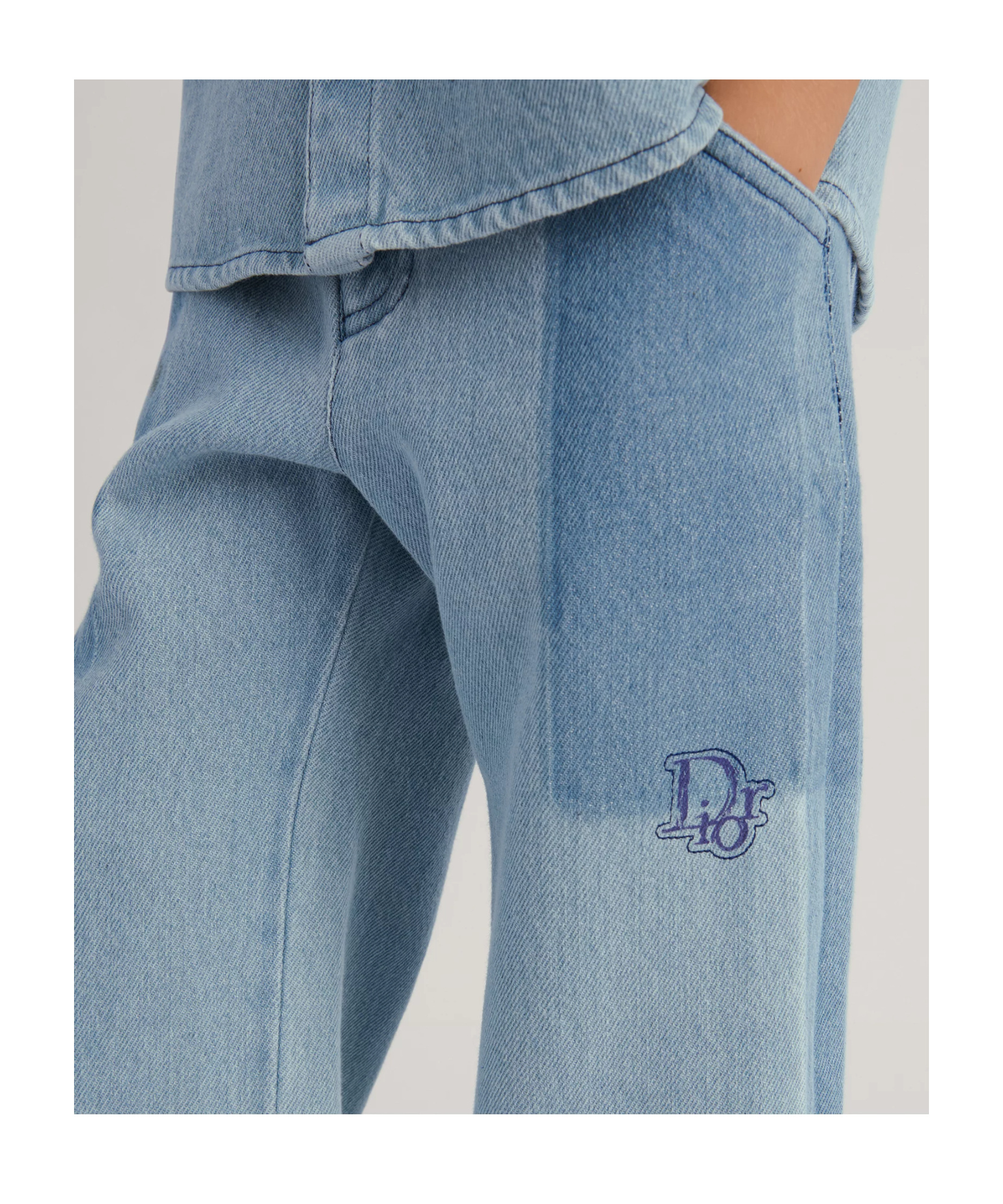 Dior Belt-loop Jeans In Blue
