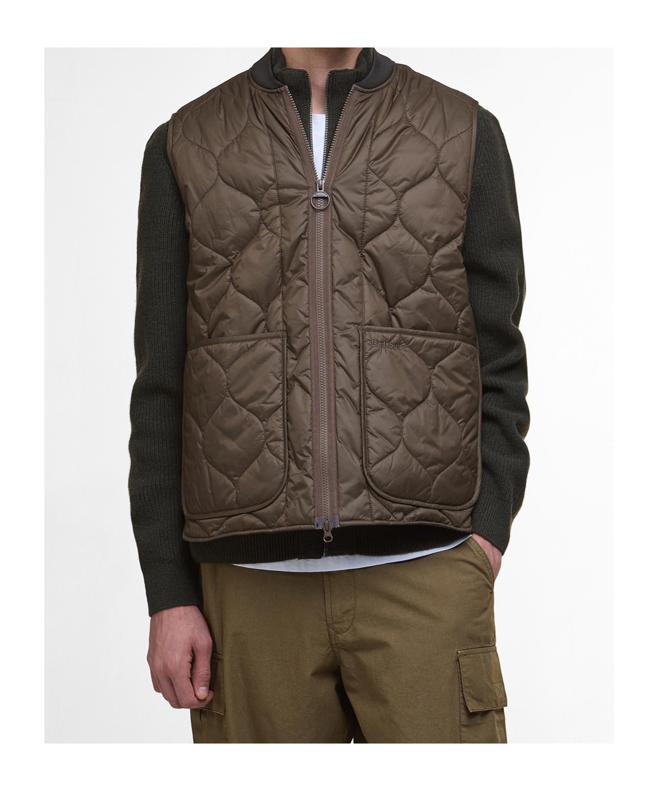 Barbour Re-engineered Utility Liddesdale Gilet In Brown