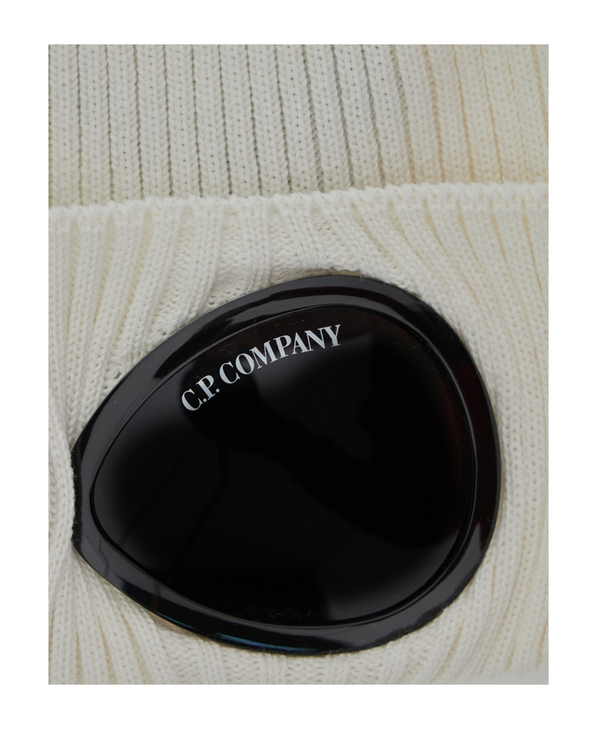 Shop C.p. Company Knitted Hat With Rolled Brim In Gray