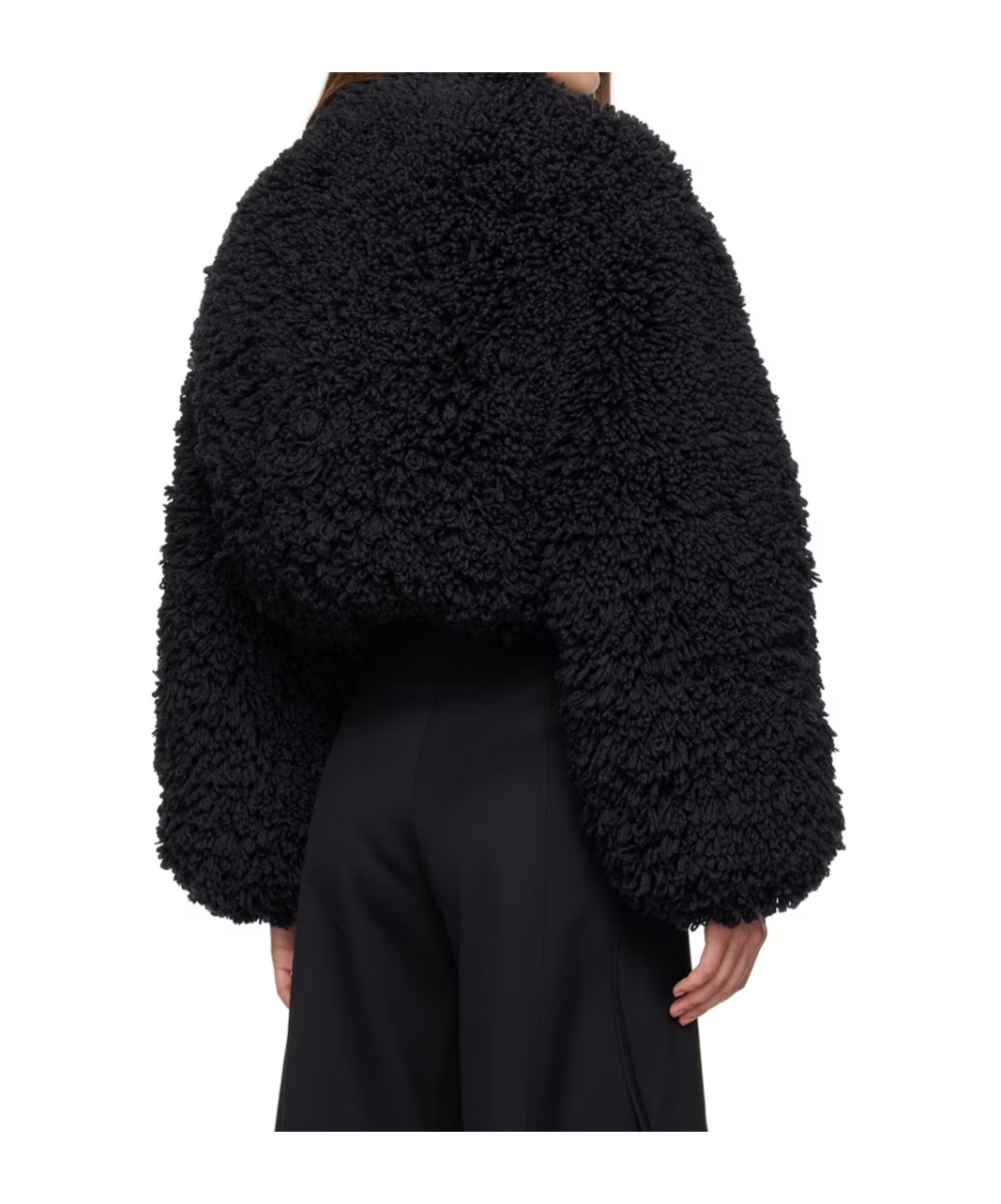 Alaïa Short Long-sleeved Casual Coat In Black