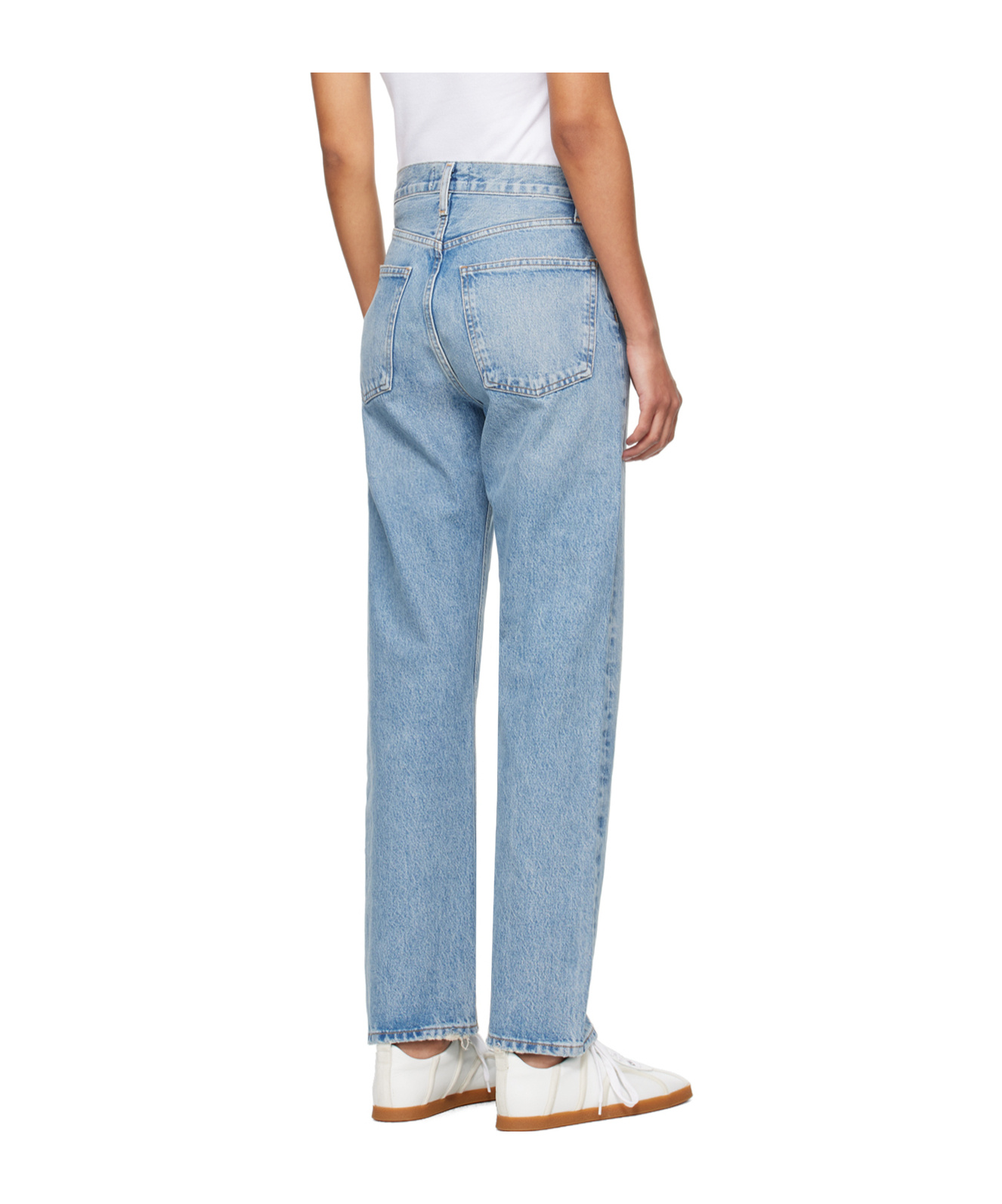Agolde High-rise Straight-leg Jeans In Blue