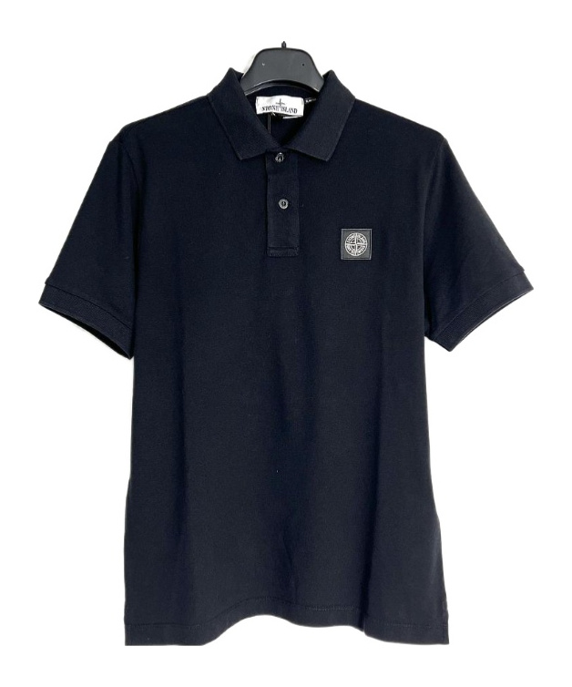 Stone Island Short-sleeved Polo Shirt In Black