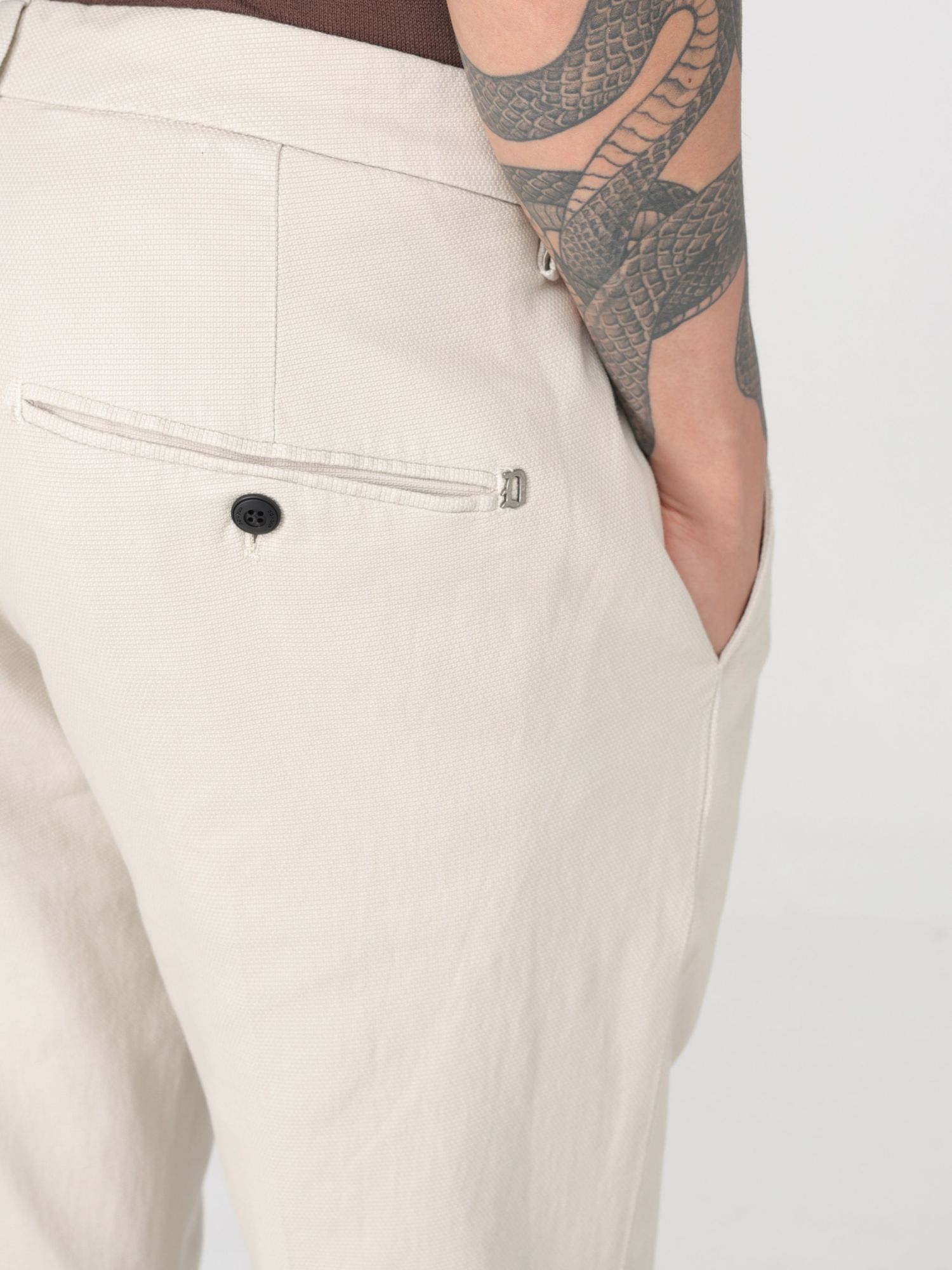Dondup Belt Loop Casual Pants In Neutral