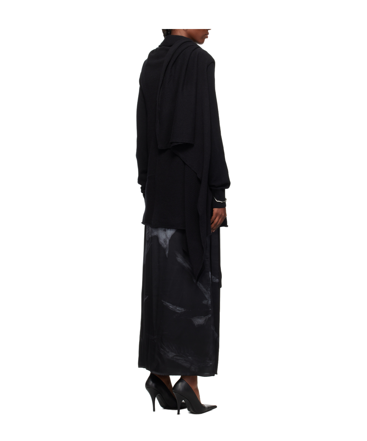 Ann Demeulemeester Nadine 3 Holes Turtleneck Sweater In Black