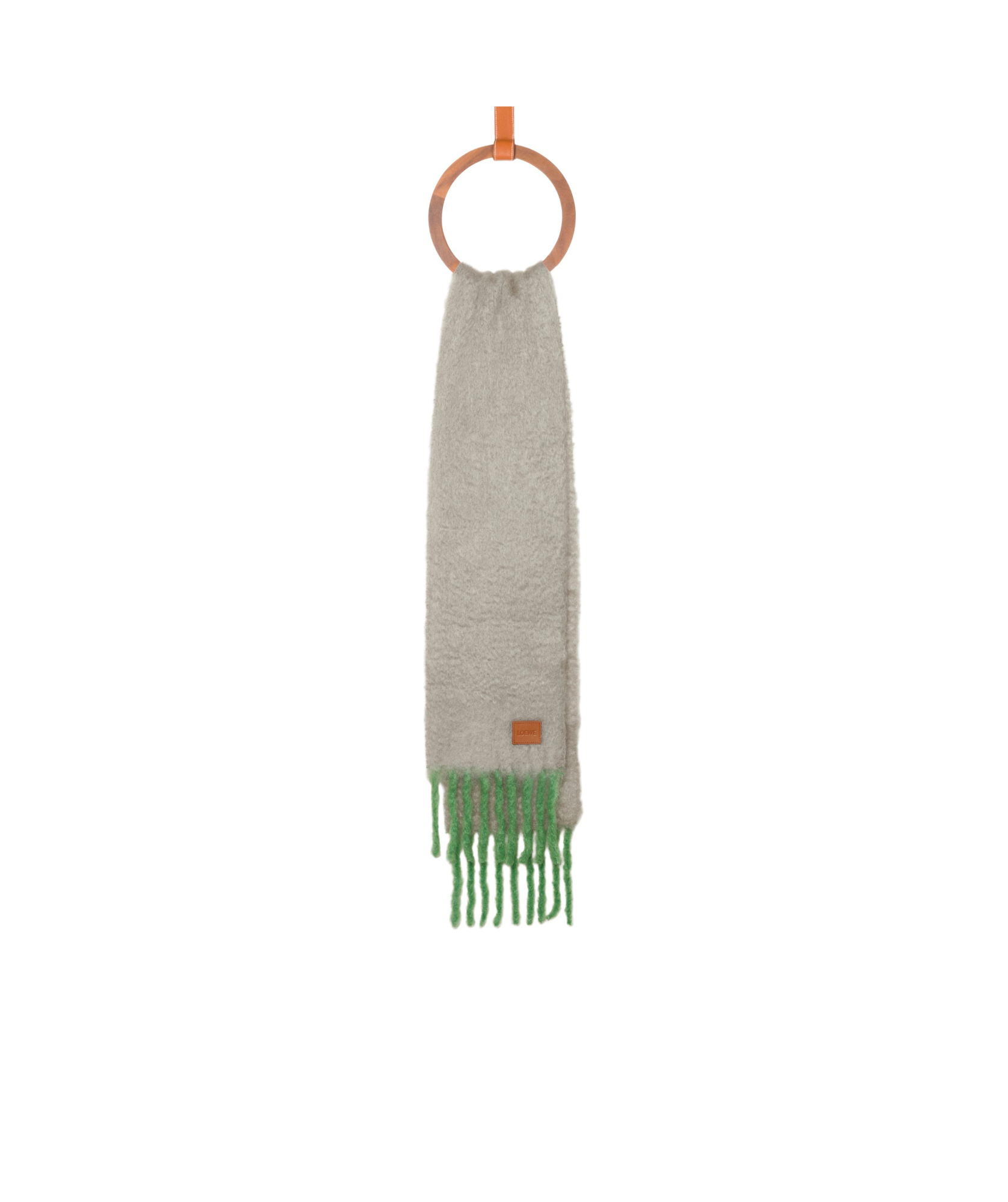 Loewe Fringed Scarf In Nude
