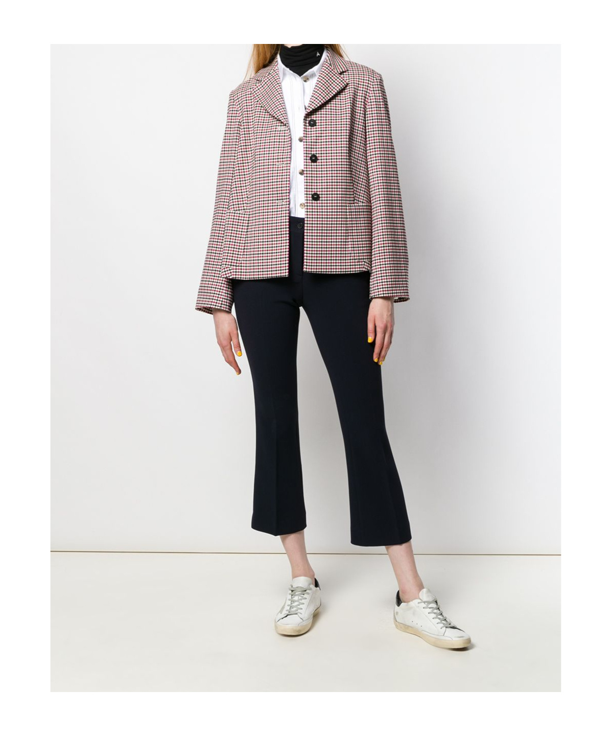Shop Alberto Biani Kick Flare Trousers In Black