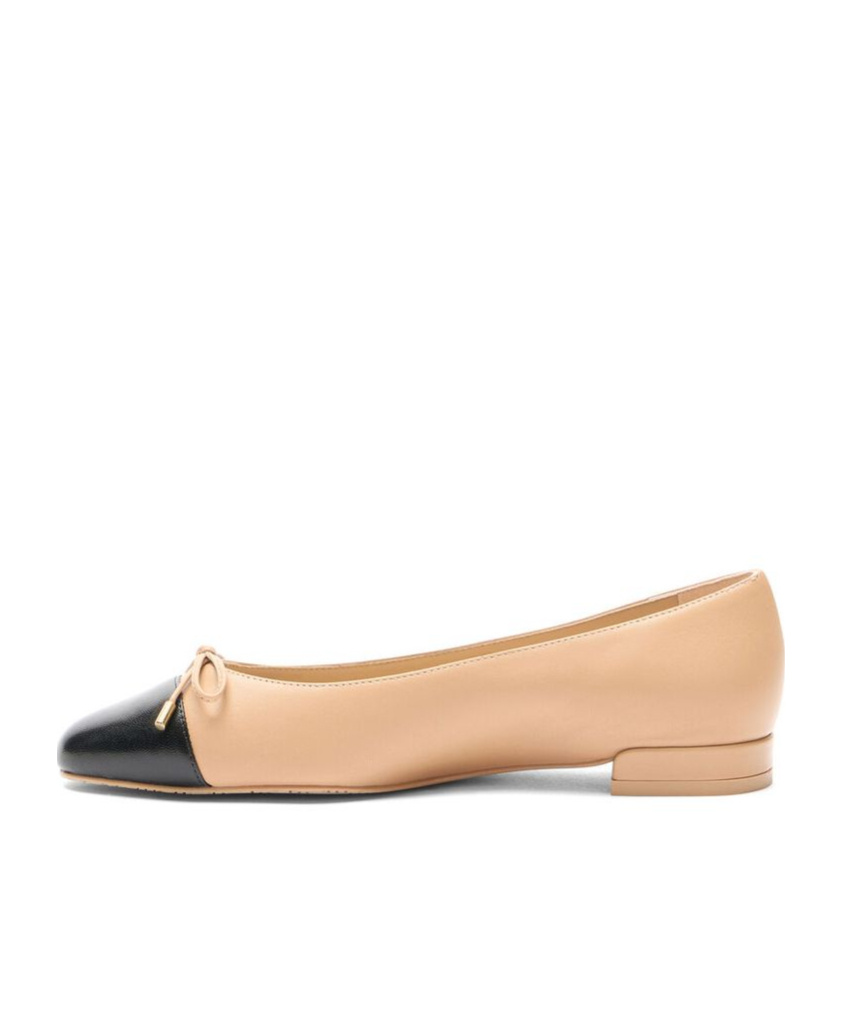 Stuart Weitzman Pointed Almond Toe Ballerina Flats In Maroon