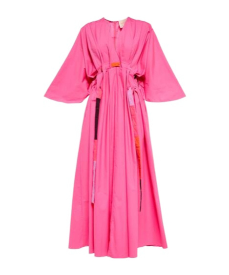 Roksanda Naomina Cotton Poplin Midi Dress In Pink