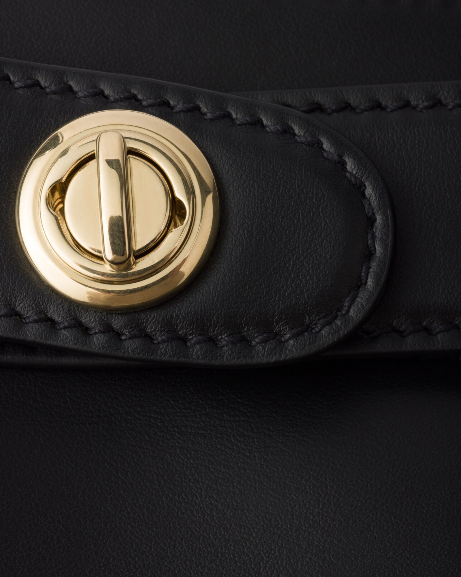 Prada Re-nylon And Leather Medium Top-handle Bag With Padlock In Black