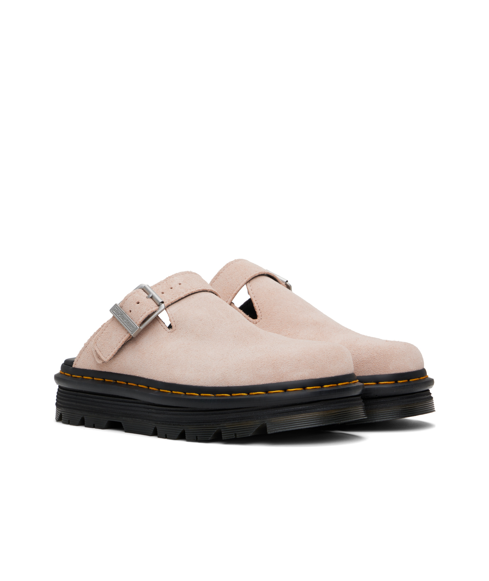 Dr. Martens' Round Toe Mules In Black