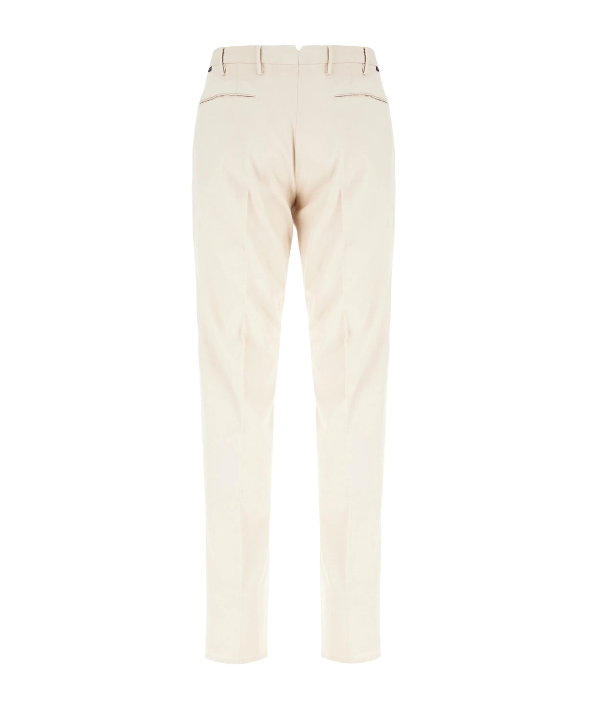 Incotex Stretch Cotton Trousers With Practical Pockets In White