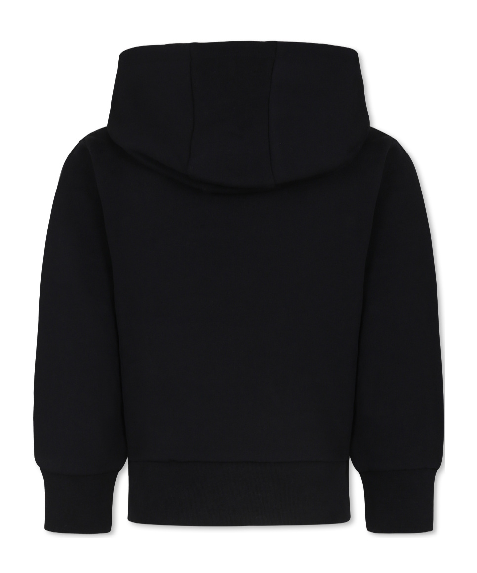 Moncler Enfant Logo Patch Hoodie In Black