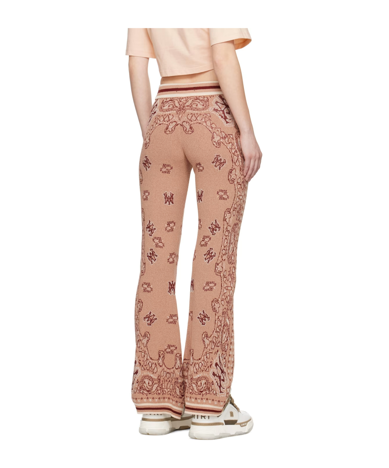 Amiri Elastic Waist-edge Casual Pants In Pink