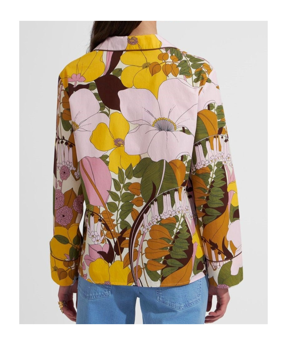 La Doublej Hammock Floral-print Cotton Shirt In Multi