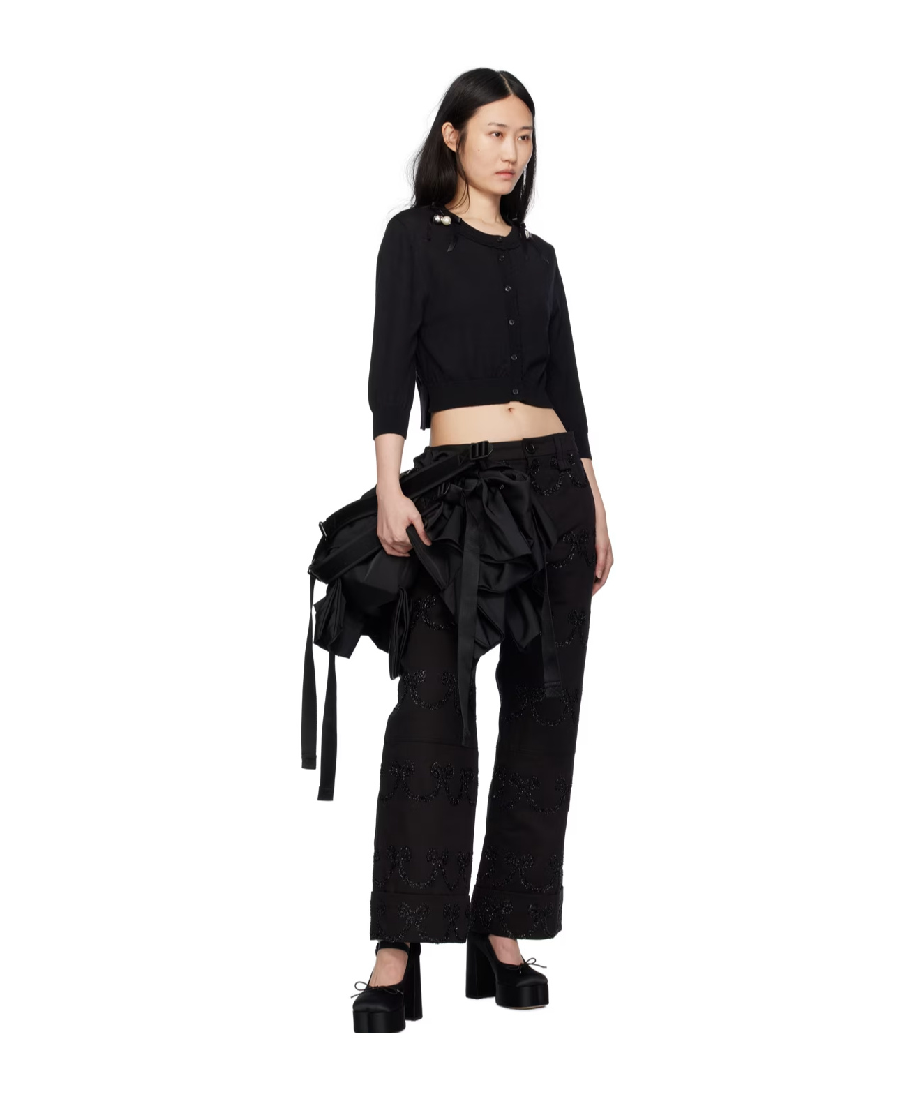 SIMONE ROCHA BELT-LOOP CASUAL PANTS