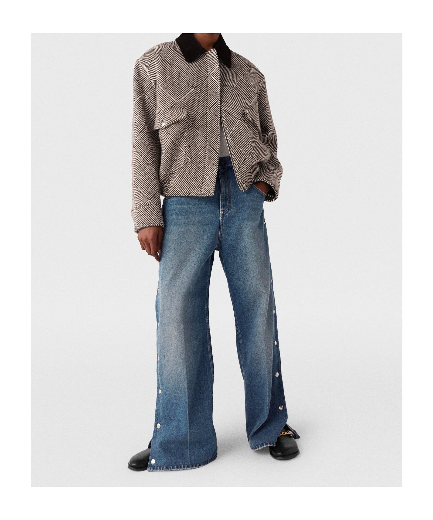 Stella Mccartney Popper-studded Bootcut Denim Jeans In Blue