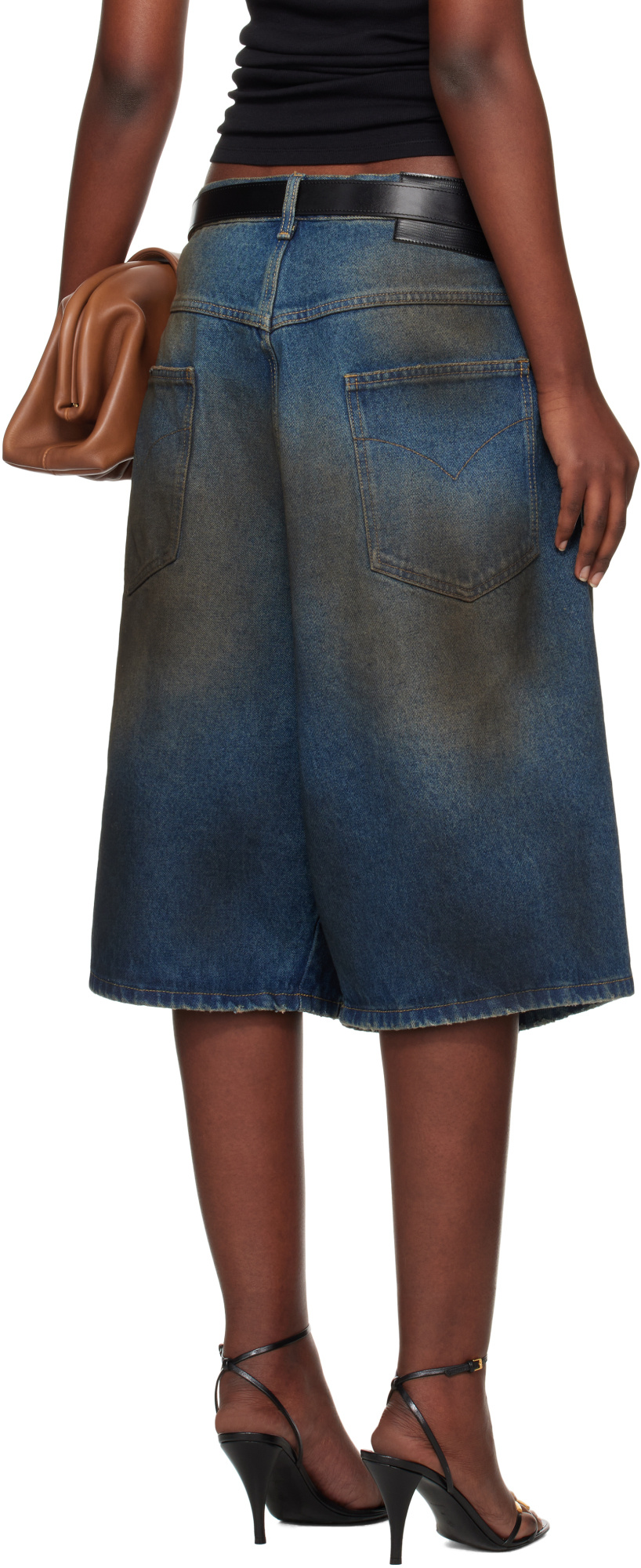 Lu'u Dan Blue Kriss Kross Denim Shorts In Blue