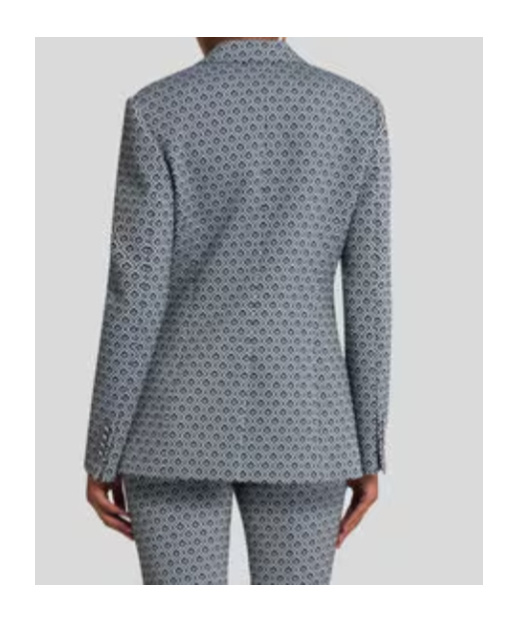 Etro Single-breasted Jacquard Jacket In Multi