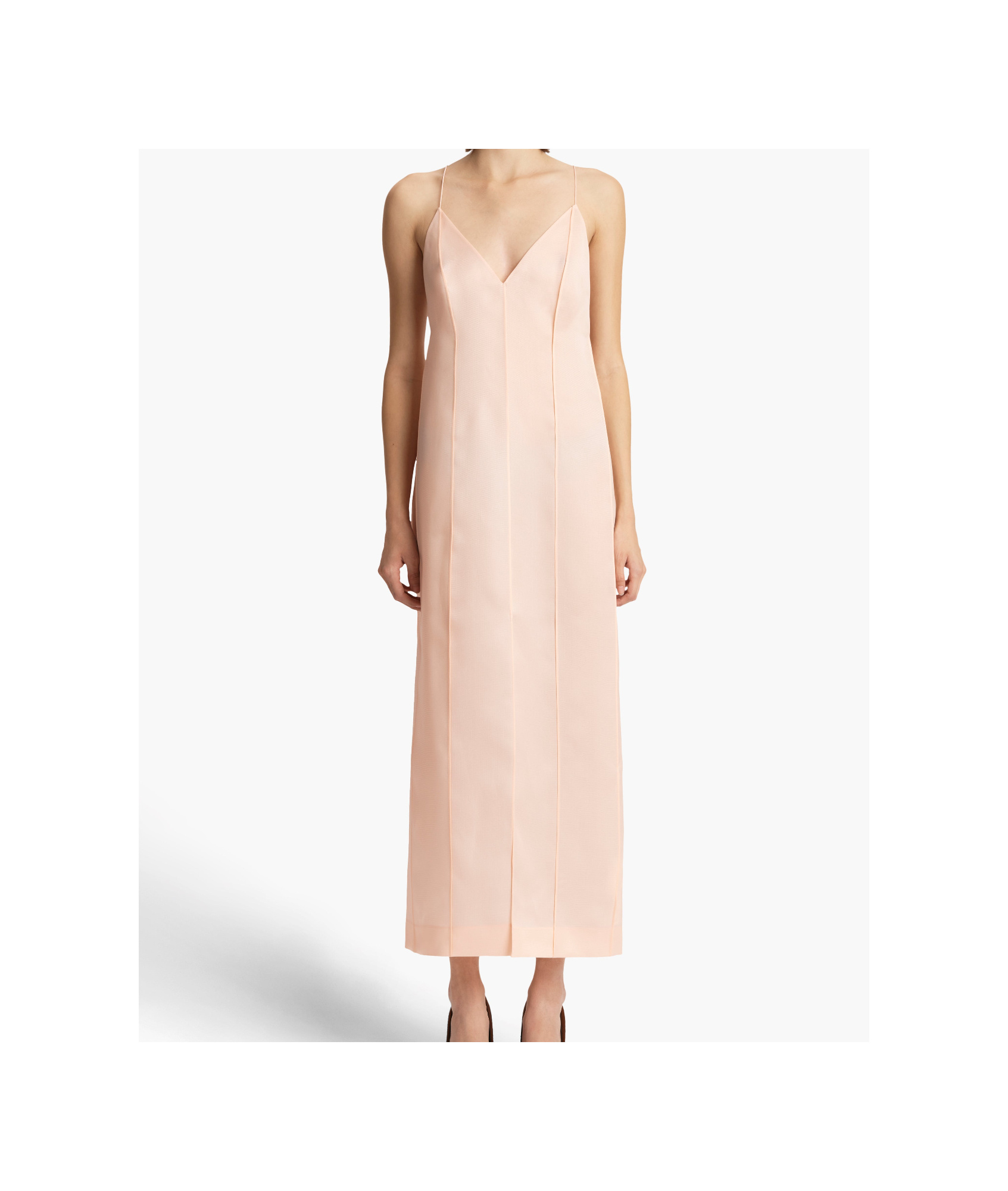 Khaite Tully Silk Organza Maxi Dress In Pink