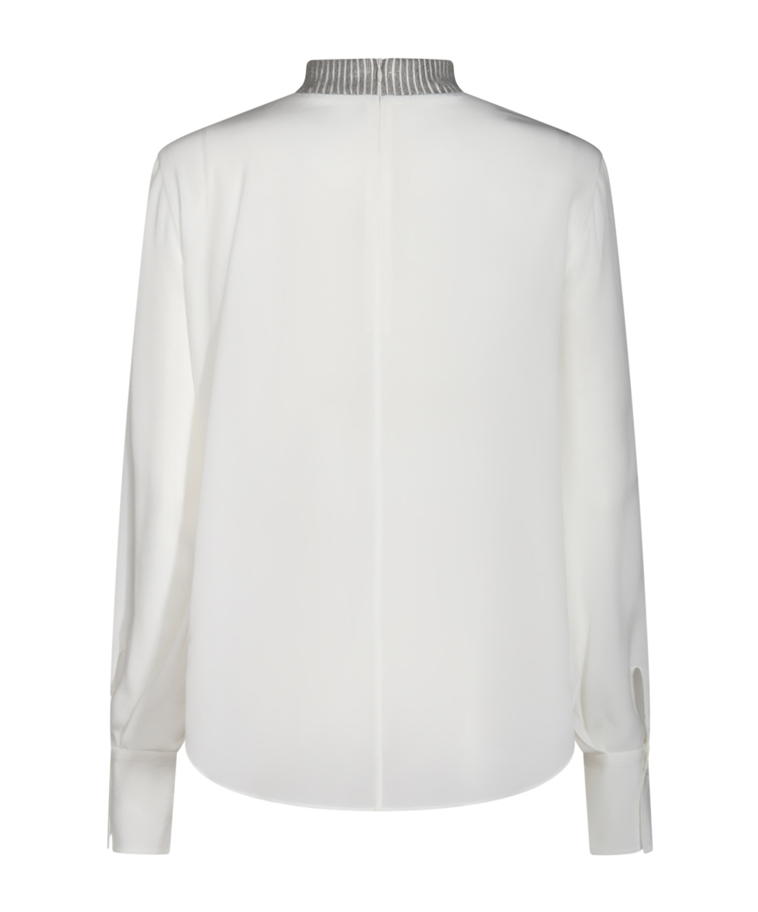 BRUNELLO CUCINELLI BRUNELLO CUCINELLI MONILI CHAIN DETAILED BLOUSE