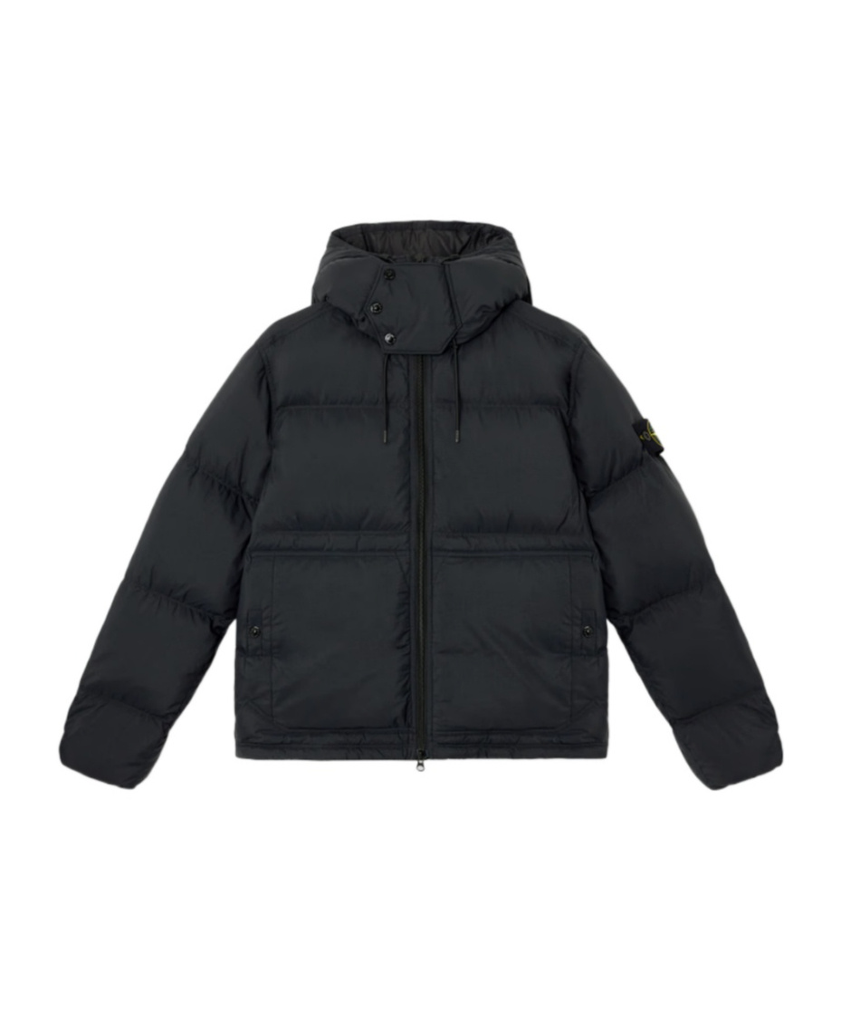 Stone Island Down Parka In Cordura Ripstop Matt Nylon Clothing In Blue