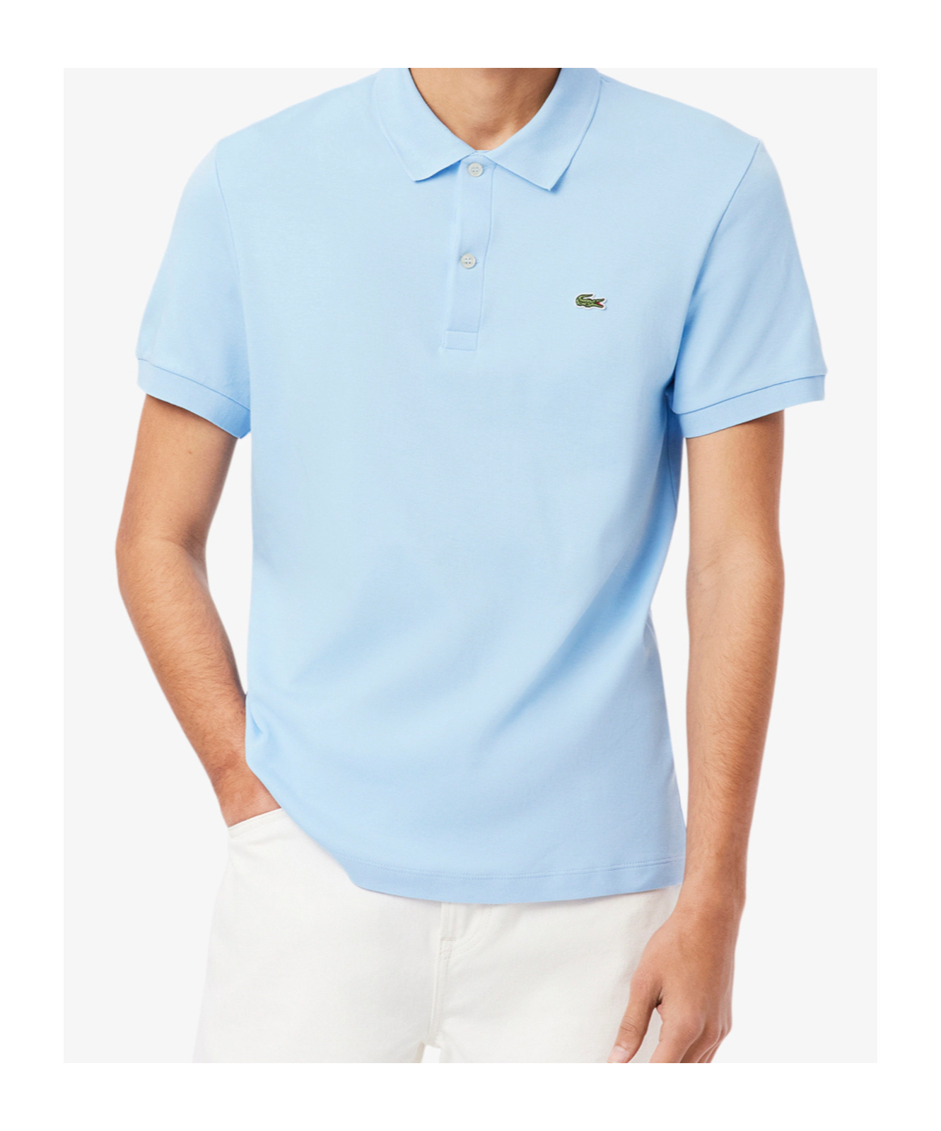 Lacoste Short Sleeved Mens Polo Shirt In Blue