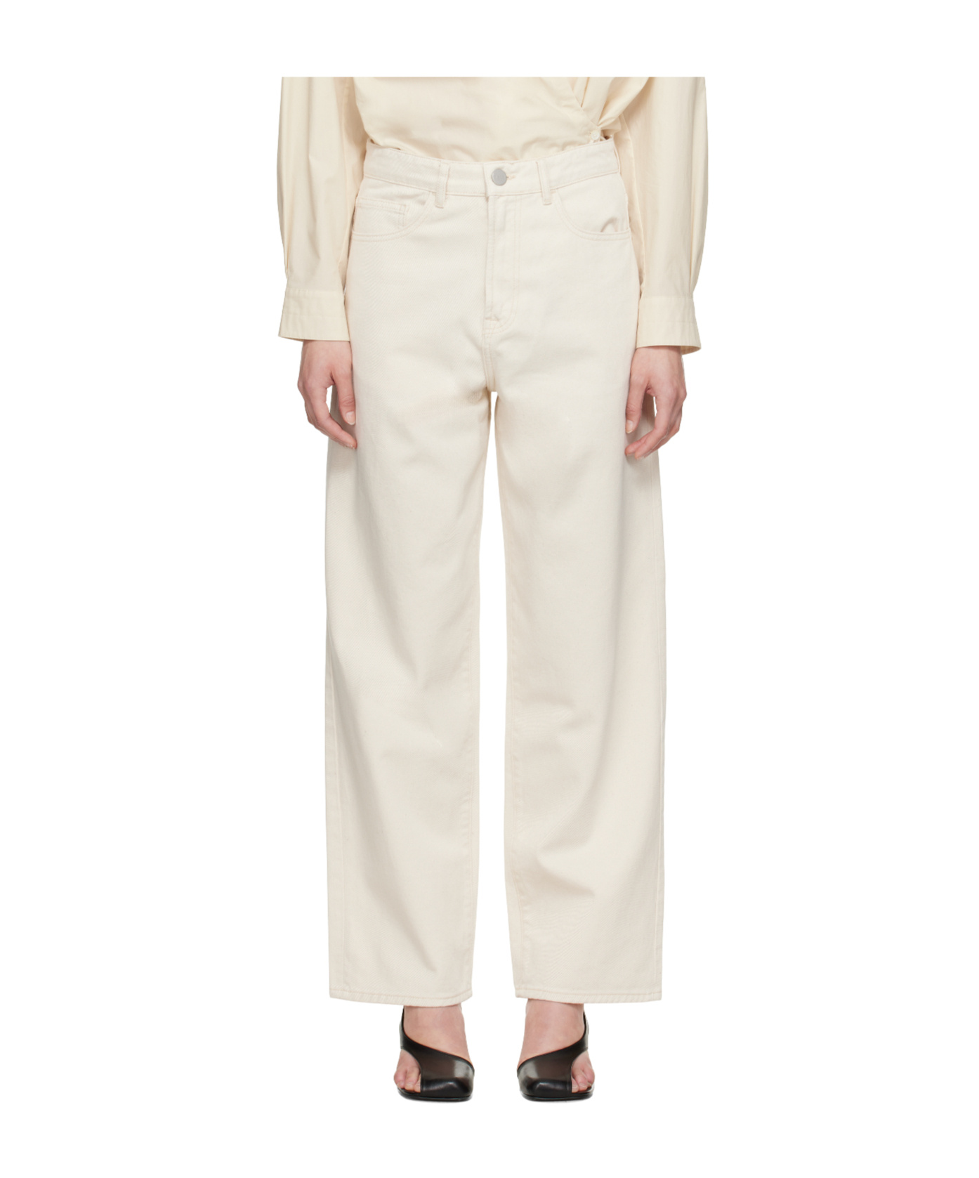 Rohe Low-rise Wide-leg Jeans In White