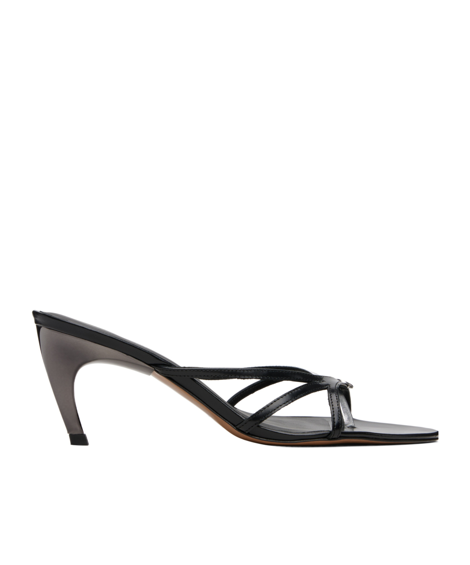 Coperni Low Strap High Heel Sandals In Black