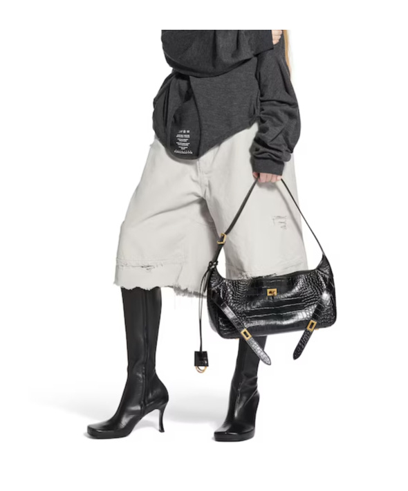 Balenciaga Women's Bel Air Shoulder Bag Small In Black In Black