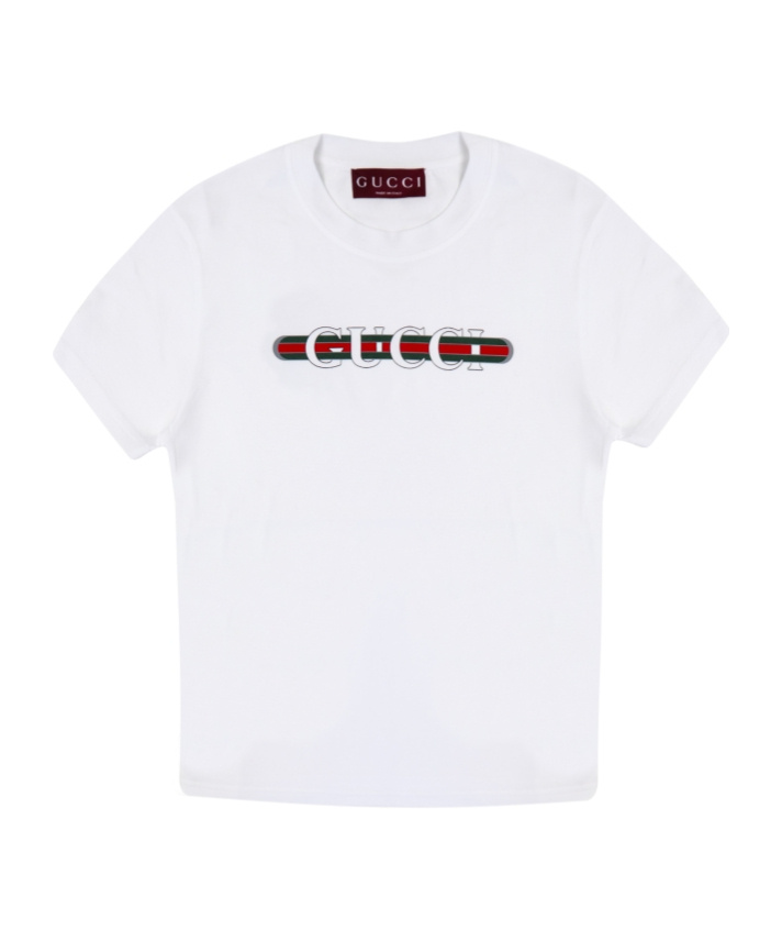 Gucci Printed Cotton Jersey T-shirt In White